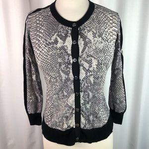 Karen Millen Monochrome Snake Print Cardigan
